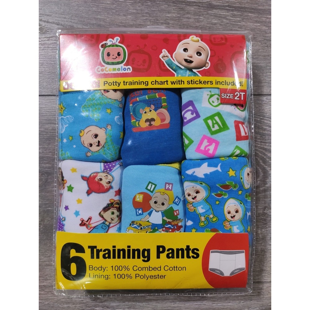 Handcraft Cocomelon Training Pants 2T Multicolor 6-Pack Potty Briefs Boys